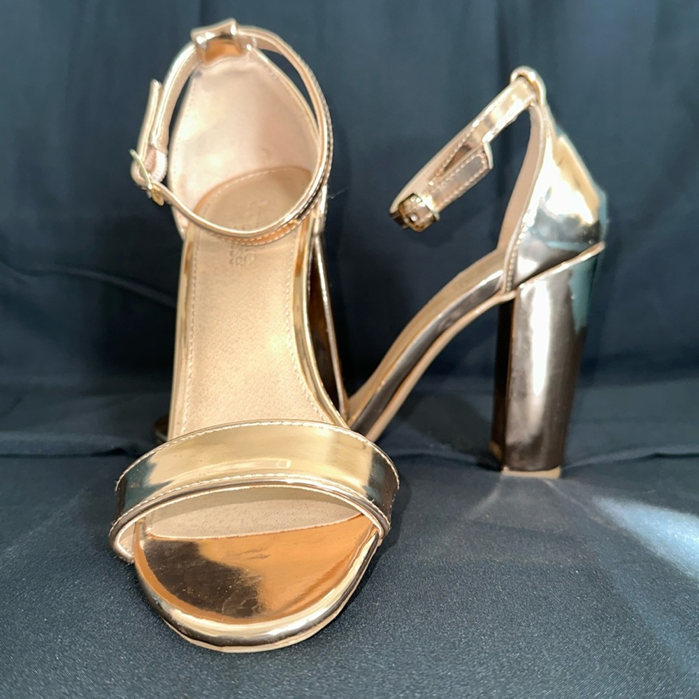 Rose Gold Metallic Heels